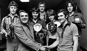 Pat Partridge, President of Teesside Basketball league, presents the Ellis WhatleyTrophy Pat Partridge, President of Teesside Basketball league, presents the Ellis WhatleyTrophy