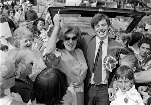 Pat Phoenix, Actress, 15th May 1982, in Slough to support Labour candidate Tony Blair Pat Phoenix, Actress, 15th May 1982, in Slough to support Labour candidate Tony Blair