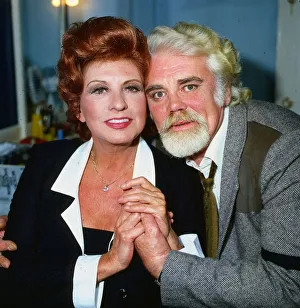 Pat Phoenix actress TV Coronation street August 1986 with actor husband Tony Booth Pat Phoenix actress TV Coronation street August 1986 with actor husband Tony Booth