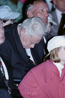 Patrick Moore pictured asleep in the audience of a conservative rally, Wembley Patrick Moore pictured asleep in the audience of a conservative rally, Wembley