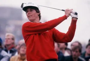 Paul Azinger golfer swings a shot July 1987 Paul Azinger golfer swings a shot July 1987