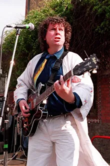 Paul Bradley actor from Eastenders playing the guitar with his group the hkippers at Paul Bradley actor from Eastenders playing the guitar with his group the hkippers at