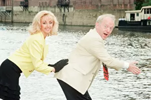 Images Dated 27th May 1995: Paul Daniels, magician, pictured with wife Debbie McGee, at the riverside, in York