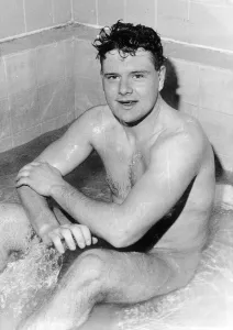 Paul Gascoigne in the bath at Newcastle United. 7th February 1988 Paul Gascoigne in the bath at Newcastle United. 7th February 1988