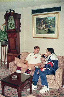 Images Dated 25th April 1993: Paul Gascoigne chats with England manager Graham Taylor in the build up to Wednesday