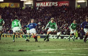 Paul Gascoigne scoring Rangers fourth goal against Hibernian as they go on to win Paul Gascoigne scoring Rangers fourth goal against Hibernian as they go on to win