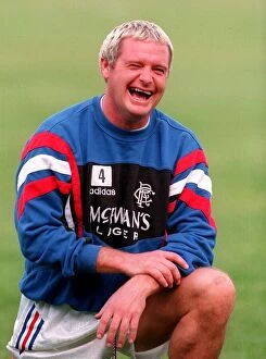 Images Dated 20th August 1996: Paul Gascoigne training at Rangers. 20th August 1996