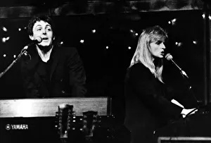 Paul & Linda McCartney with their band Wings performing, Liverpool. 24th November 1979 Paul & Linda McCartney with their band Wings performing, Liverpool. 24th November 1979