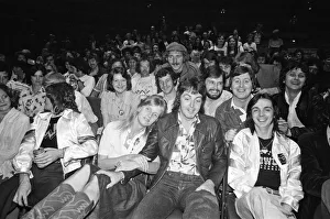 Paul and Linda McCartney and other members of the band Wings seen here at Madison Square Paul and Linda McCartney and other members of the band Wings seen here at Madison Square