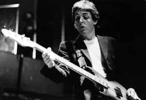 Paul McCartney with his band Wings performing at the Royal Court Theatre, Liverpool Paul McCartney with his band Wings performing at the Royal Court Theatre, Liverpool