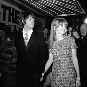 Paul McCartney and girlfriend Jane Asher arriving at the film premiere of " Paul McCartney and girlfriend Jane Asher arriving at the film premiere of "
