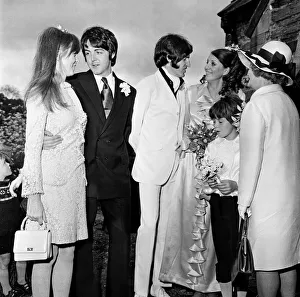 Paul McCartney with girlfriend Jane Asher at his brothers wedding Mike McCartney to Paul McCartney with girlfriend Jane Asher at his brothers wedding Mike McCartney to