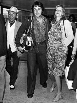 Paul McCartney, former singer with The Beatles and wife Linda at London Airport June Paul McCartney, former singer with The Beatles and wife Linda at London Airport June