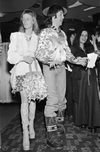 Paul McCartney and his wife Linda McCartney attend the film premiere of Lady Sings The Paul McCartney and his wife Linda McCartney attend the film premiere of Lady Sings The