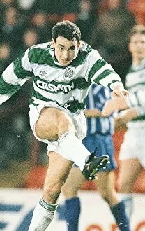Images Dated 2nd May 1995: Paul McStay kicking ball Celtic strip Football