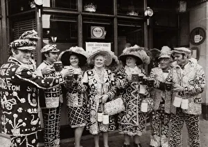 Pearly Kings and Queens celebrate Covent Gardens 300th Birthday May 1970 Pearly Kings and Queens celebrate Covent Gardens 300th Birthday May 1970