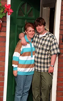 Peggy Gallagher Oasis mum is hugged by son Paul as they look sad after the reported break Peggy Gallagher Oasis mum is hugged by son Paul as they look sad after the reported break