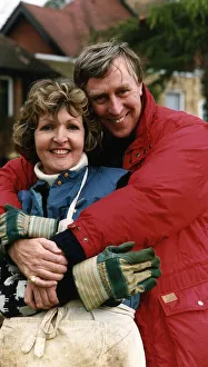Penelope Keith actress with her husband. April 1989 Penelope Keith actress with her husband. April 1989