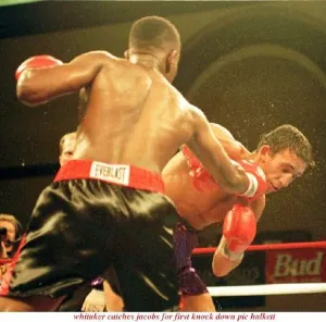 Pernell Whitaker throws punch Gary Jacobs boxing Pernell Whitaker throws punch Gary Jacobs boxing