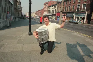 Pete Best, posing for the camera in Liverpool. Pete Best was the original Pete Best, posing for the camera in Liverpool. Pete Best was the original