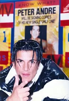 Images Dated 1st March 1997: Peter Andre at Newcastles HMV store prior to his concert at the Newcastle City Hall