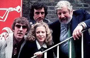 Images Dated 1st May 1977: Peter Cook Comedian with Terry Jones of Monty Python Connie Booth of Fawlty Towers