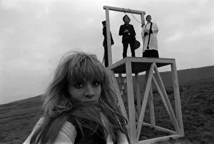 Peter Cook with girlfriend Judy Huxtable when Peter was filming a hanging scene for new Peter Cook with girlfriend Judy Huxtable when Peter was filming a hanging scene for new