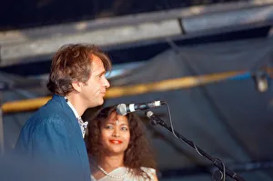 Peter Gabriel at WOMAD festival at Rivermead in Reading, Berkshire, 18th July 1992 Peter Gabriel at WOMAD festival at Rivermead in Reading, Berkshire, 18th July 1992