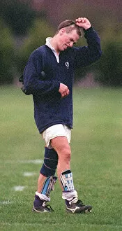 Images Dated 7th November 1995: Peter Phillips walking of field after trial for Scottish schoolboy team at Murrayfield