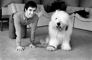 Images Dated 24th March 1975: Peter Shelley and Dog. March 1975 75-01635-003