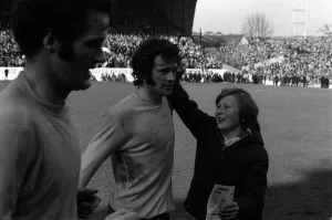Peter Storey Arsenal congratulated by fan March 1971 after scoring equalising goal Peter Storey Arsenal congratulated by fan March 1971 after scoring equalising goal