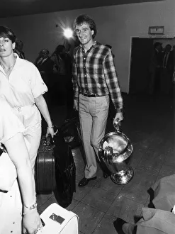 Phil Thompson Liverpool Football Player pictured at Airport on successful return with Phil Thompson Liverpool Football Player pictured at Airport on successful return with