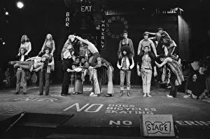 Picture shows the cast of Hair, The Musical. Far left is actor Picture shows the cast of Hair, The Musical. Far left is actor