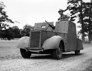 This picture shows the new armoured cars which a famous cavalry regiment has been This picture shows the new armoured cars which a famous cavalry regiment has been