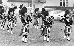 The pipes and drums of the Newcastle City Pipe Band opening a summer fayre in July 1981 The pipes and drums of the Newcastle City Pipe Band opening a summer fayre in July 1981