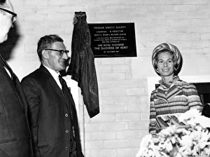A plaque marking the big day for the spastics centre is unveiled by Katharine A plaque marking the big day for the spastics centre is unveiled by Katharine