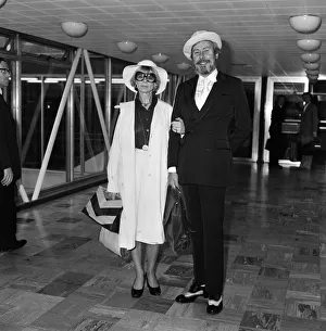 Playwright John Osborne and his wife actress Jill Bennett left Heathrow Airport today for Playwright John Osborne and his wife actress Jill Bennett left Heathrow Airport today for