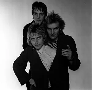 Images Dated 2nd January 1980: The Police in studio 1980