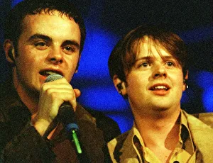 Pop duo Ant and Dec singing on stage at the Glasgow Royal Concert Hall Pop duo Ant and Dec singing on stage at the Glasgow Royal Concert Hall