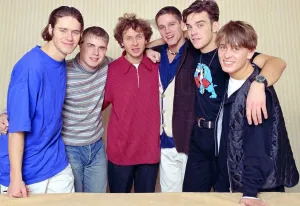 Pop group Take That pose for a group photograph. September 1993 Pop group Take That pose for a group photograph. September 1993