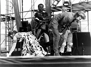 Images Dated 21st June 1987: Pop Music - David Bowie pictured in concert at Cardiff Arms Park during his Glass Spider
