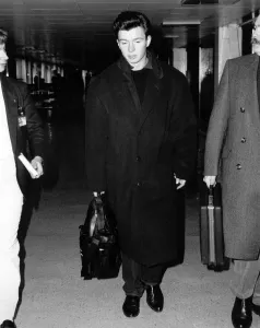 Pop singer Rick Astley was at Heathrow Airport yesterday Pop singer Rick Astley was at Heathrow Airport yesterday