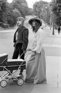 Pop star David Bowie with wife Angie and three week old son Zowie Pop star David Bowie with wife Angie and three week old son Zowie