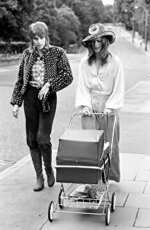 Images Dated 29th June 1971: Pop star David Bowie with wife Angie and three week old son Zowie