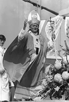 Pope John Paul II in Coventry during his visit to Britain in 1982 Pope John Paul II in Coventry during his visit to Britain in 1982