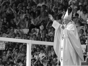 Pope John Paul II service at Wembley Stadium Pope John Paul II service at Wembley Stadium