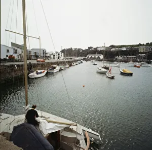 Porthmadog harbour in the Snowdonia National Park. 24th April 1980 Porthmadog harbour in the Snowdonia National Park. 24th April 1980