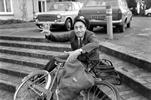 Postman Trevor Bennett celebrating his good news with a glass of champagne Postman Trevor Bennett celebrating his good news with a glass of champagne