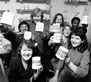 Potter Bridget Appleby and the staff of the Briglin Pottery Crawford Street, Marylebone Potter Bridget Appleby and the staff of the Briglin Pottery Crawford Street, Marylebone