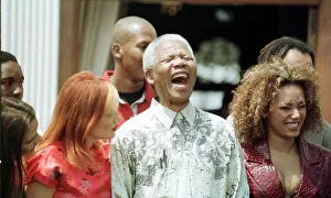 President Nelson Mandela meets the Spice Girls in Johannesburg 01/11/97 President Nelson Mandela meets the Spice Girls in Johannesburg 01/11/97